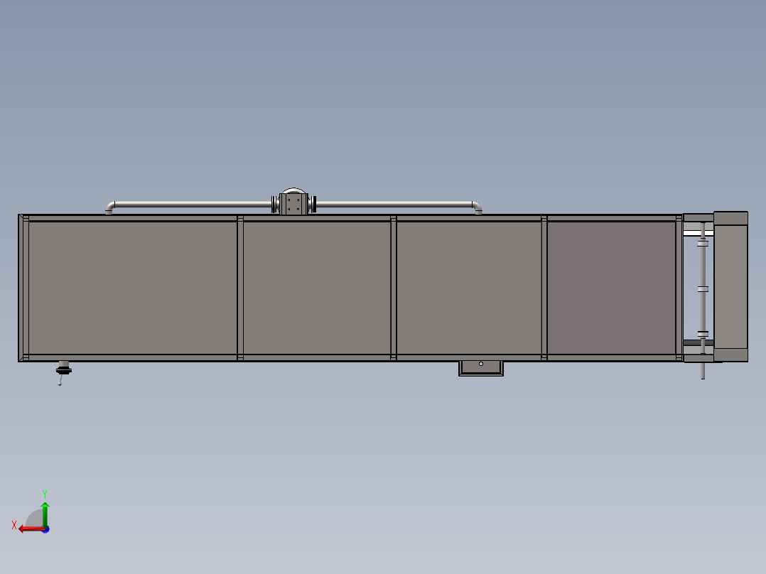 冷却 蒸煮 杀菌线模型含三维+CAD后视图