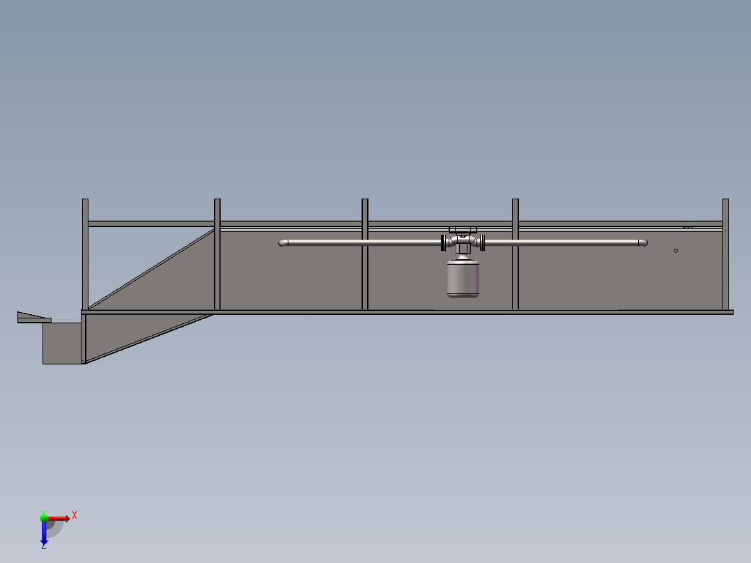 冷却 蒸煮 杀菌线模型含三维+CAD俯视图
