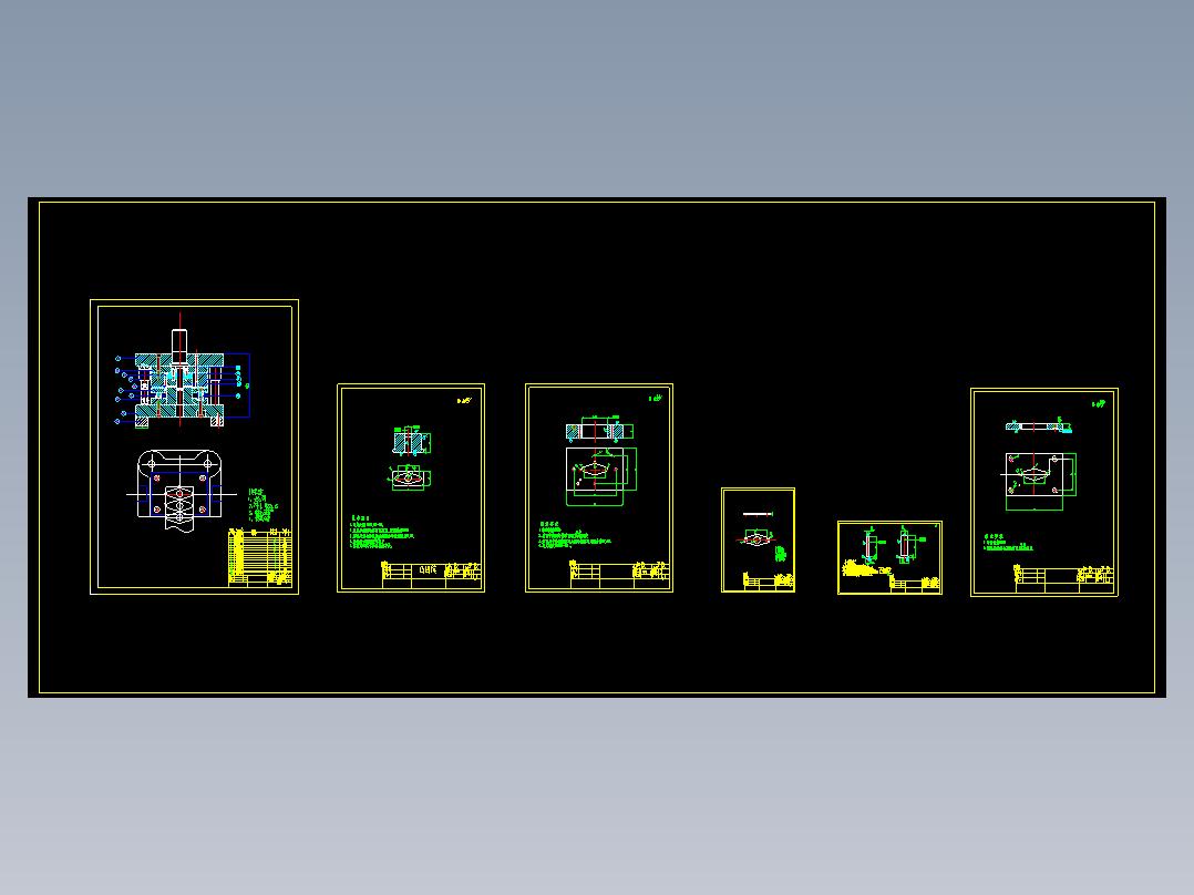 菱形垫片、异形金属垫片落料冲孔模具设计-冲压模具含6张CAD图