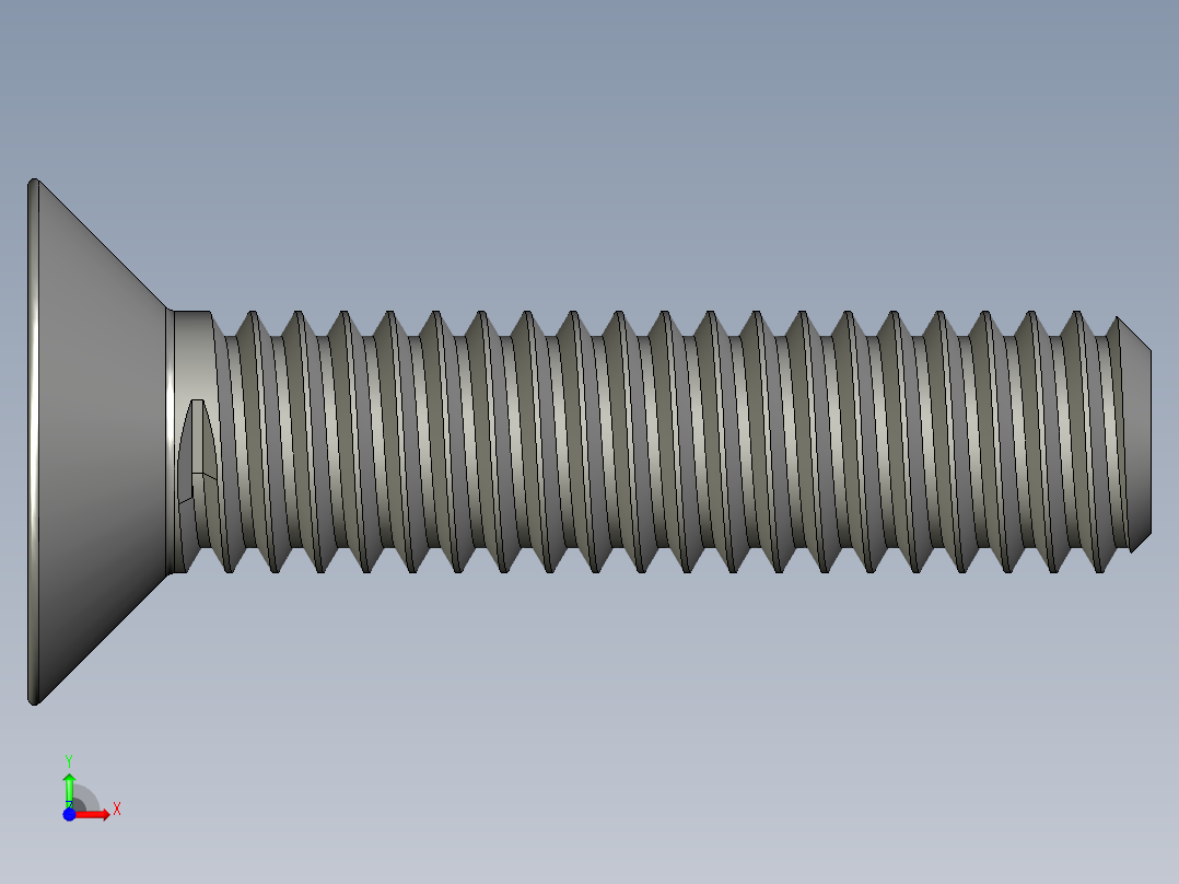 制沉头螺钉-M4_Counter_sunk_15前视图
