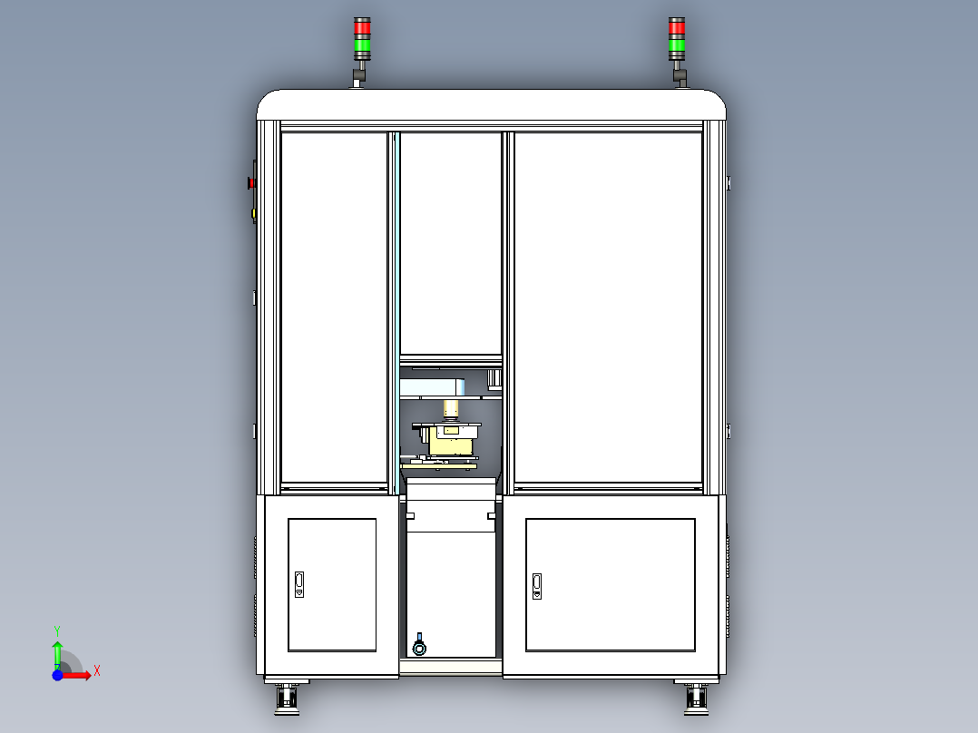 拆封机总装前视图