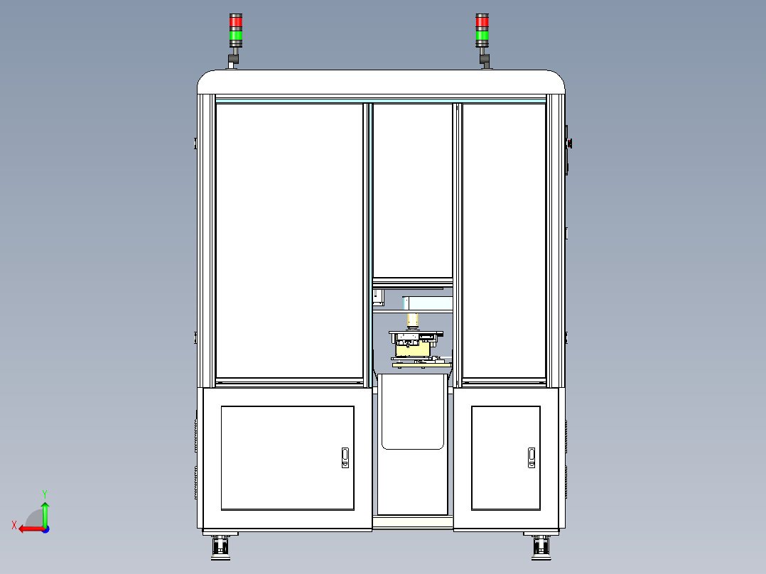 拆封机总装后视图