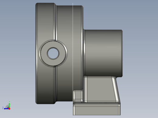 泵体铣端面夹具（CAD图+UG三维）右视缩略图