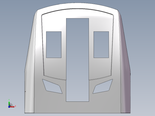 不锈钢地铁车体结构三维SW模型