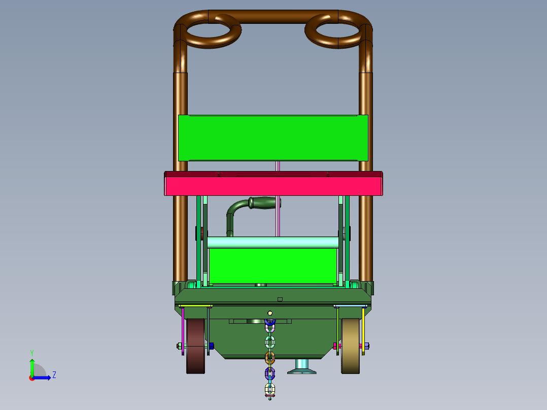 移动式升高装卸小型车左视图