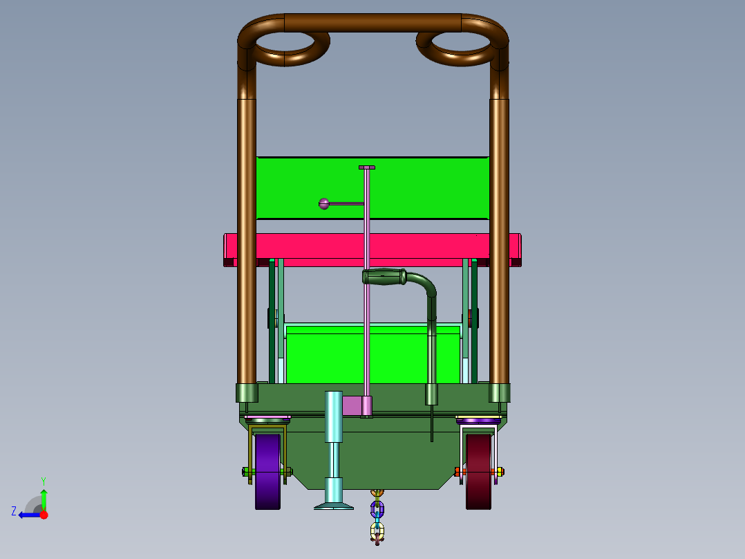 移动式升高装卸小型车右视图