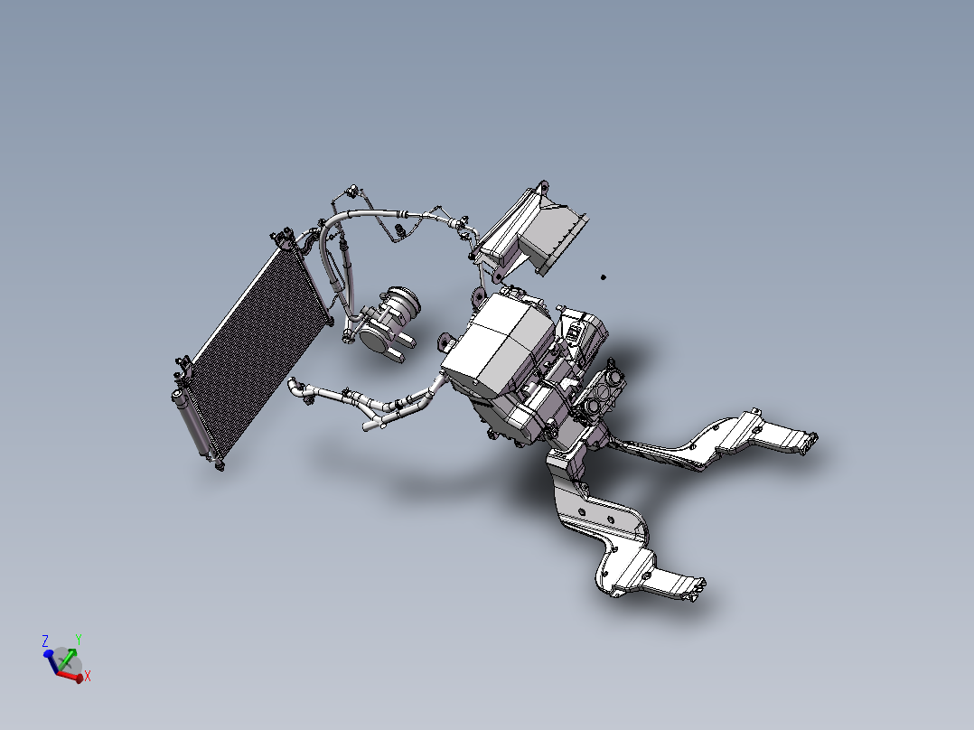 汽车空调系统原理结构设计模型