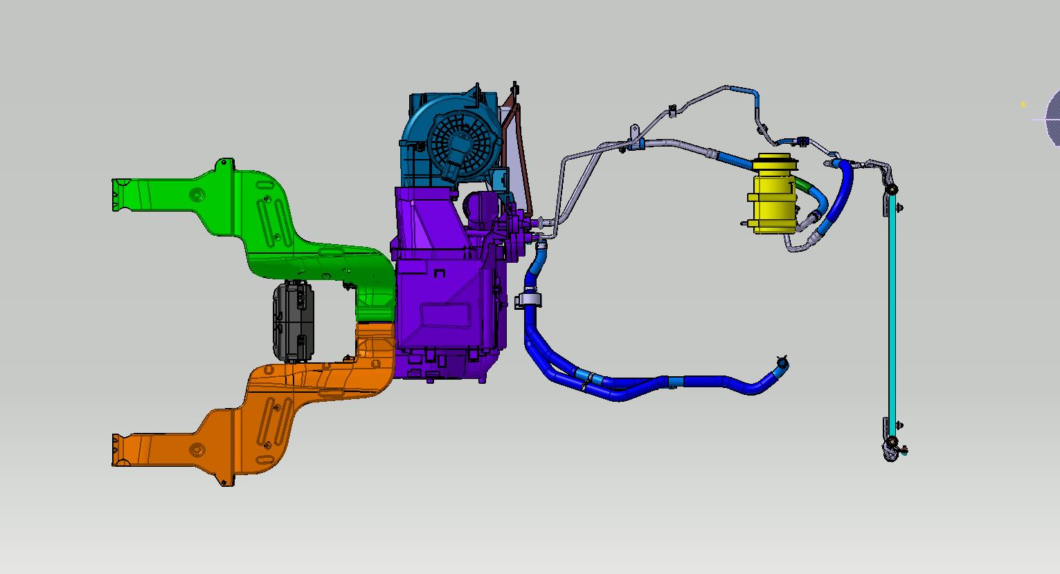 汽车空调系统原理结构设计模型