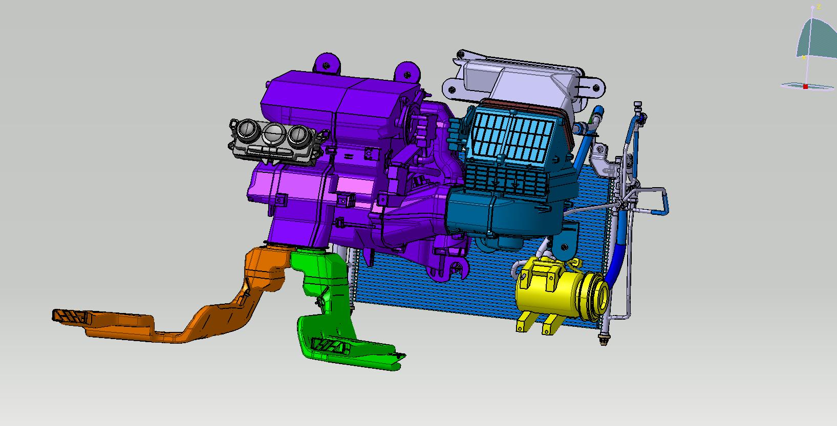 汽车空调系统原理结构设计模型
