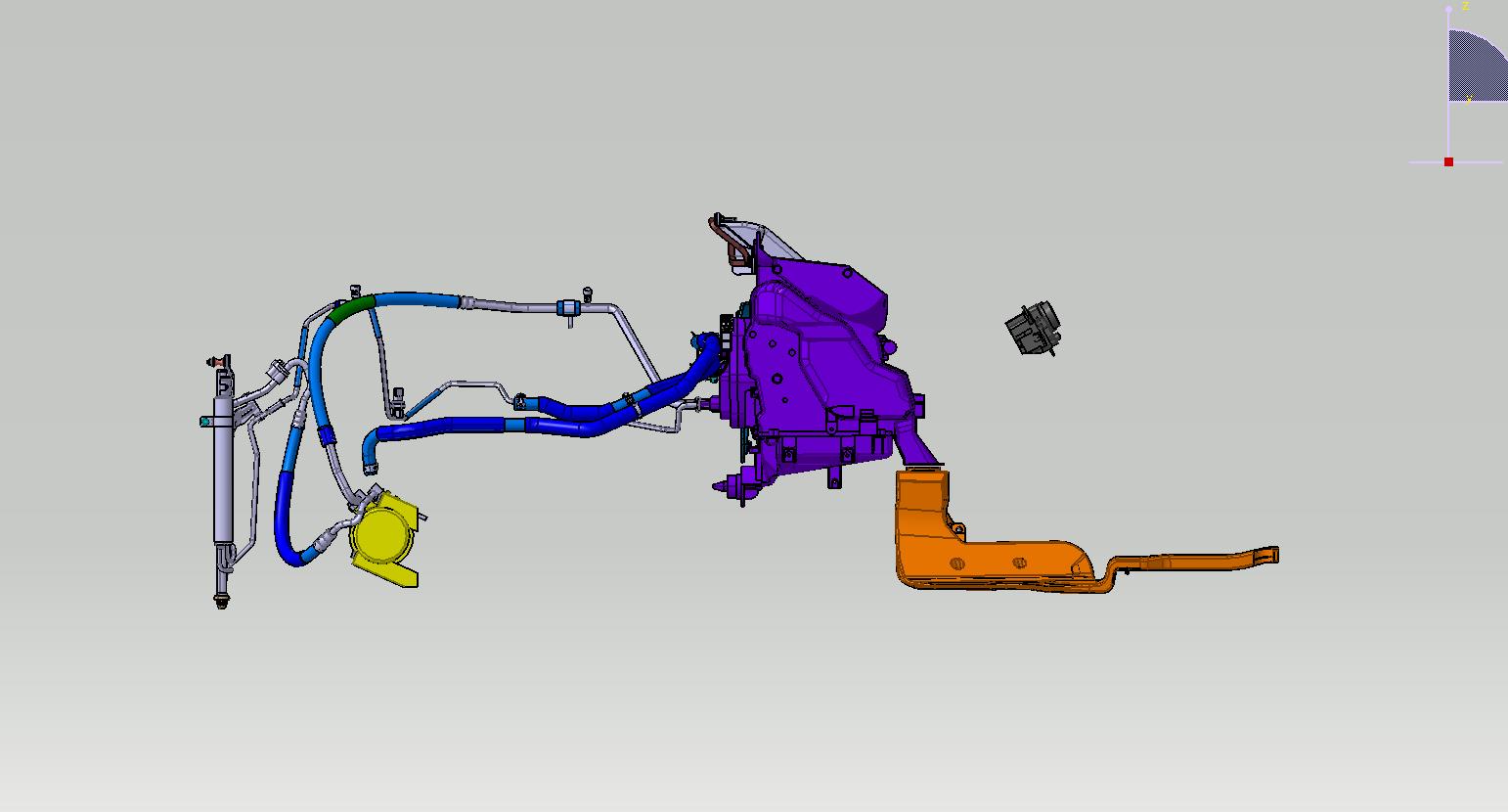汽车空调系统原理结构设计模型