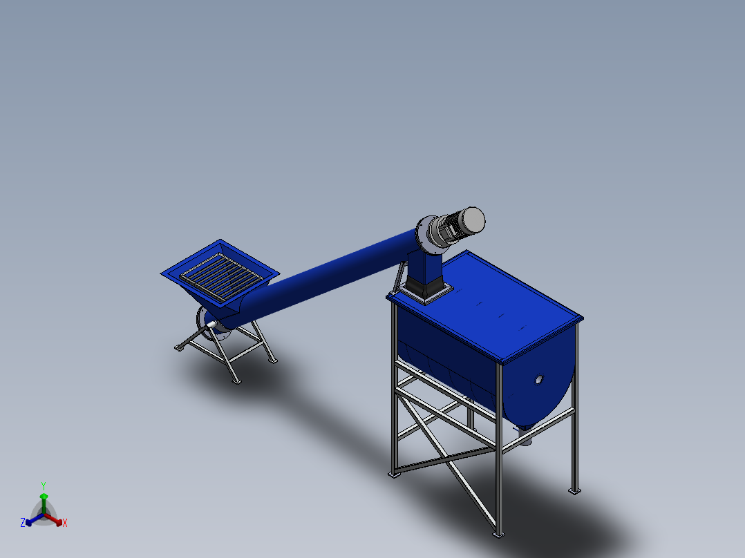 饲料搅拌机sw18正等轴测图