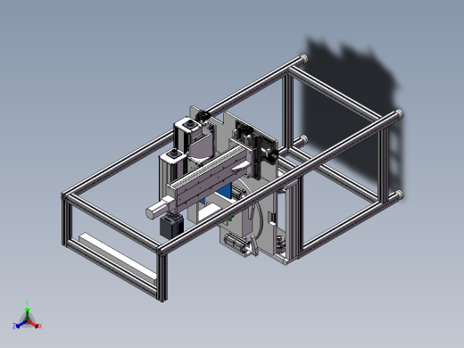 在线式方壳打标机sw17可编辑正等轴测缩略图