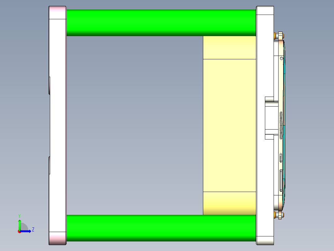 T300-A-笔记本CNC工装夹具三维模型CNC5左视图