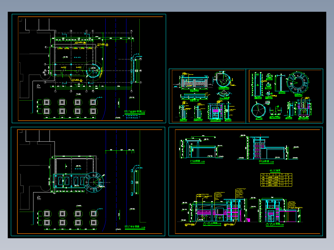小区大门施工图