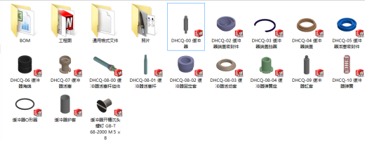 缓冲器（sw15可编辑+工程图+bom）缩略图