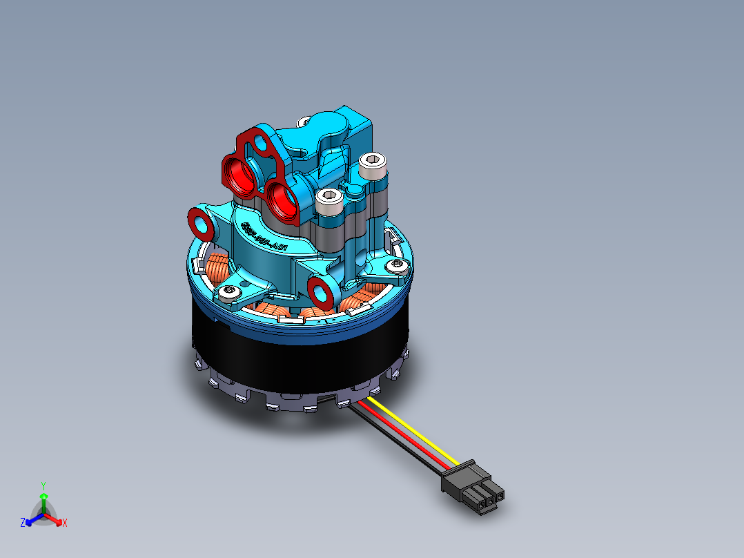 微型齿轮泵sw22正等轴测图
