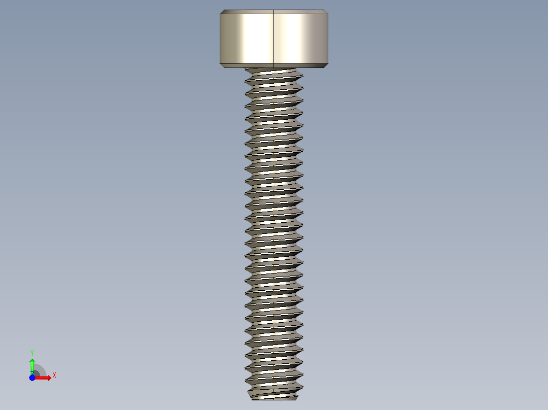 Screw_DIN_912_M1.4x8F_A2.STEP公制内六角螺钉前视图