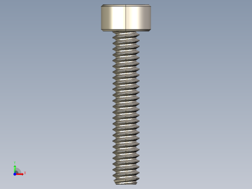 Screw_DIN_912_M1.4x8F_A2.STEP公制内六角螺钉前视缩略图