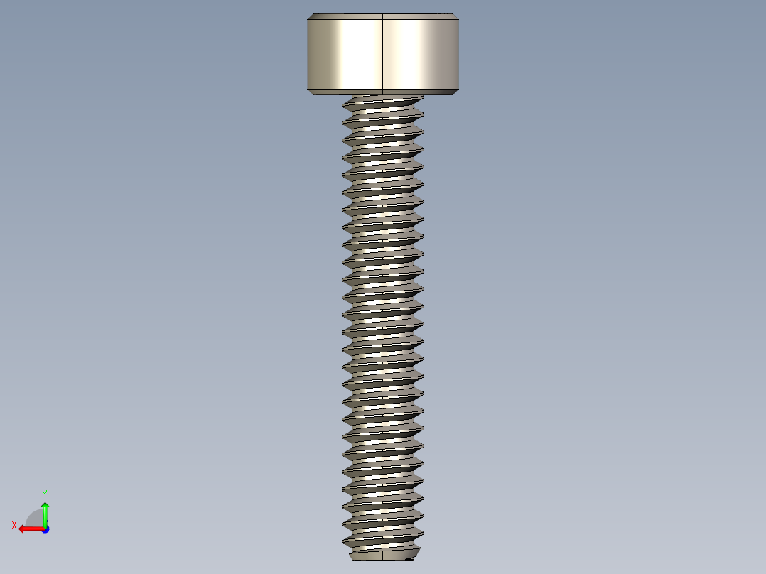 Screw_DIN_912_M1.4x8F_A2.STEP公制内六角螺钉后视图