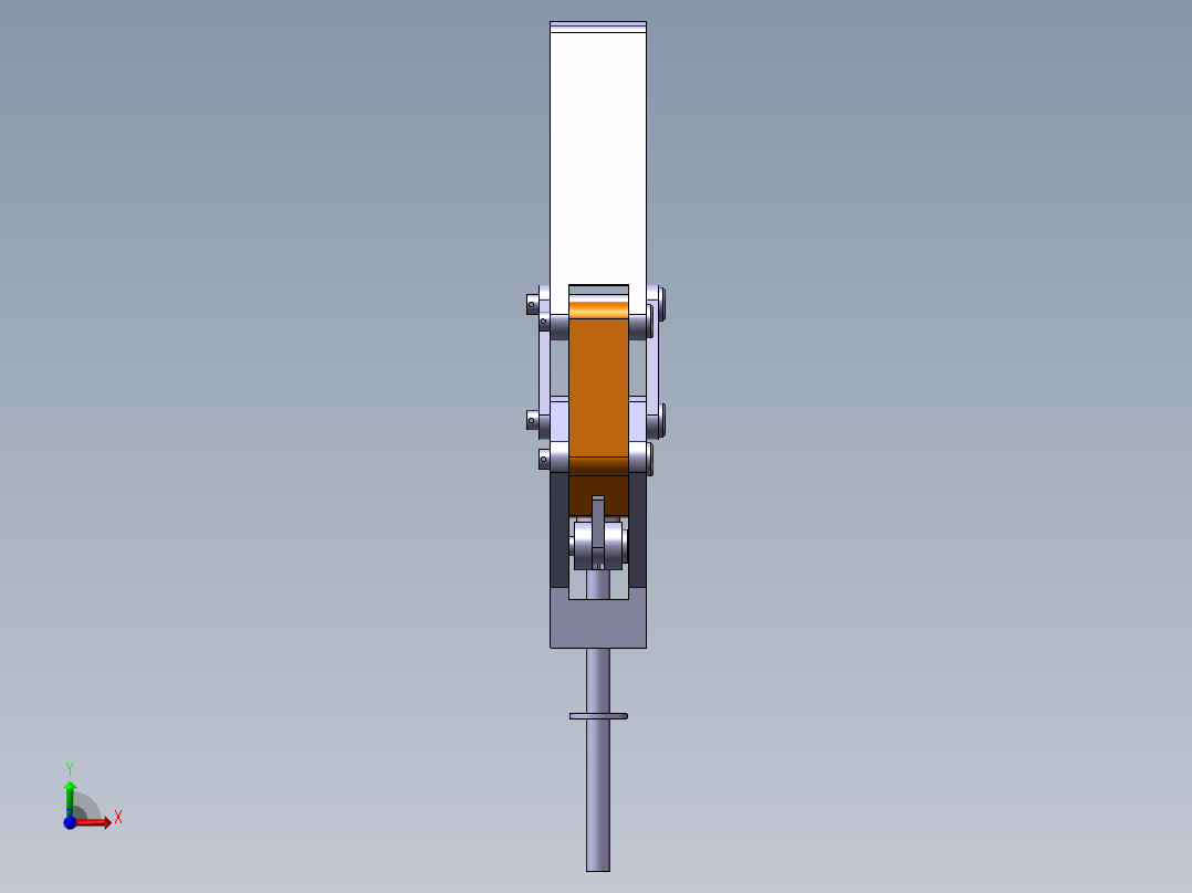 机械夹爪三维模型（需要特征识别）前视图