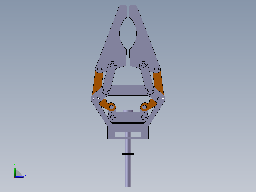 机械夹爪三维模型（需要特征识别）左视图