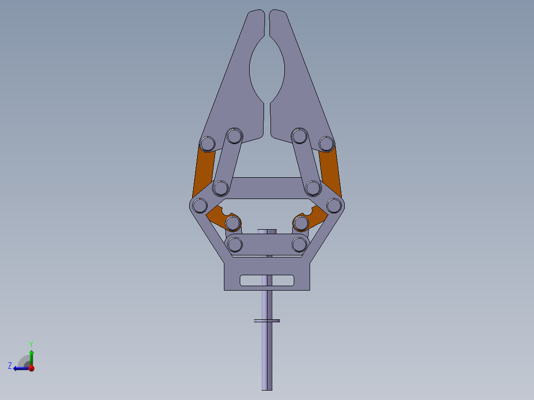 机械夹爪三维模型（需要特征识别）右视图