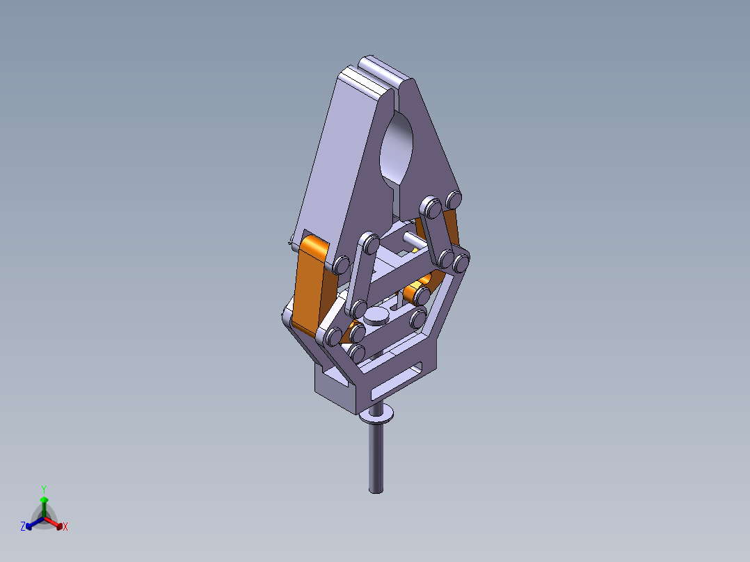 机械夹爪三维模型（需要特征识别）正等轴测图