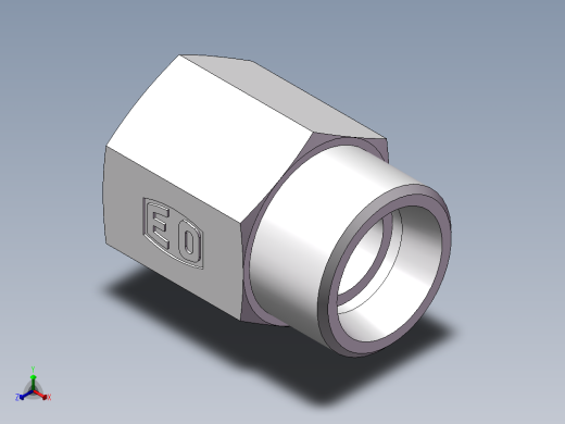 直通内螺纹接头、5CM-22-18正等轴测缩略图
