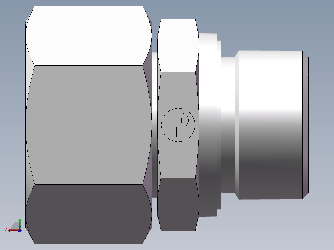 直通公制螺纹组合接头、2MC-26-30WD后视图