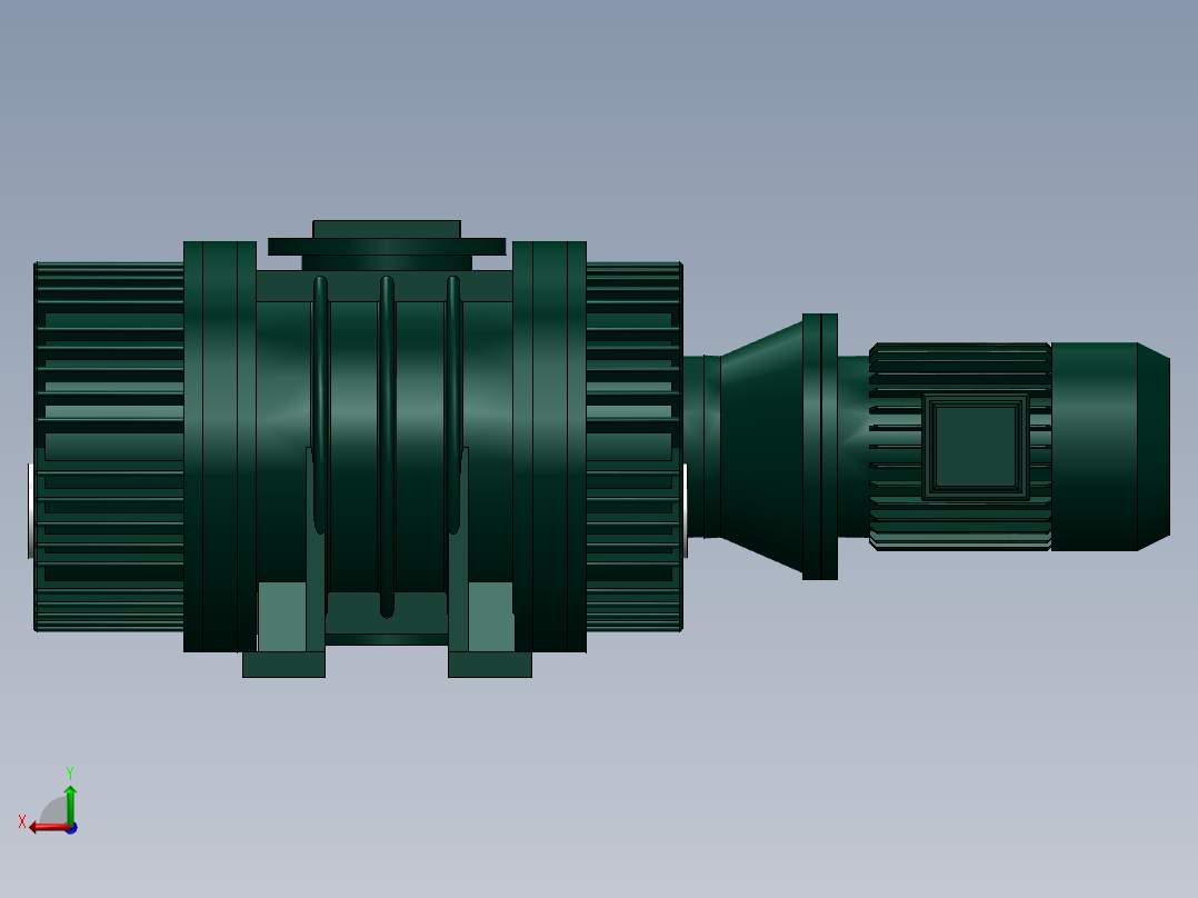 泵、水泵、ZJY-300A风冷式罗茨真空泵(上海阳光)后视图