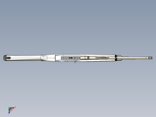 手枪左轮冲锋枪老式狙击步枪设计3D图纸ruger-10-22-carbine-model-1103-1 9 IGS俯视缩略图