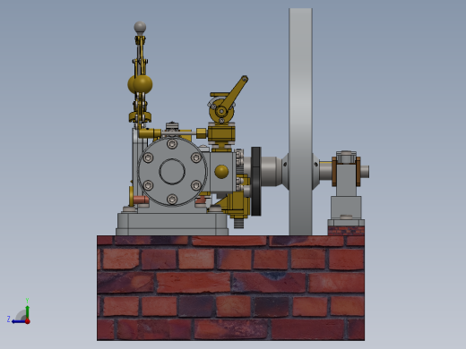 蒸汽机ramsome-may-horizontal-engine-模型格式为 sw右视缩略图