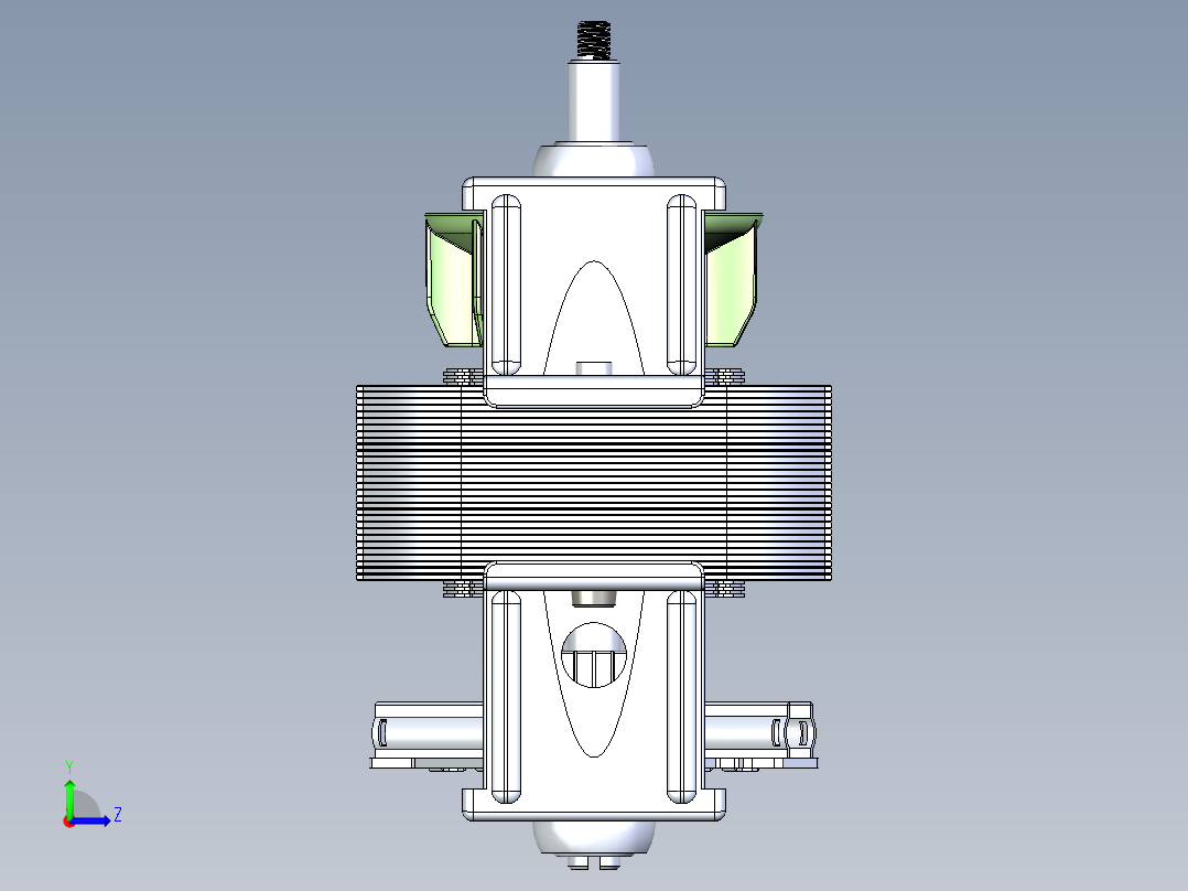 8830电机产品装配全尺寸左视图