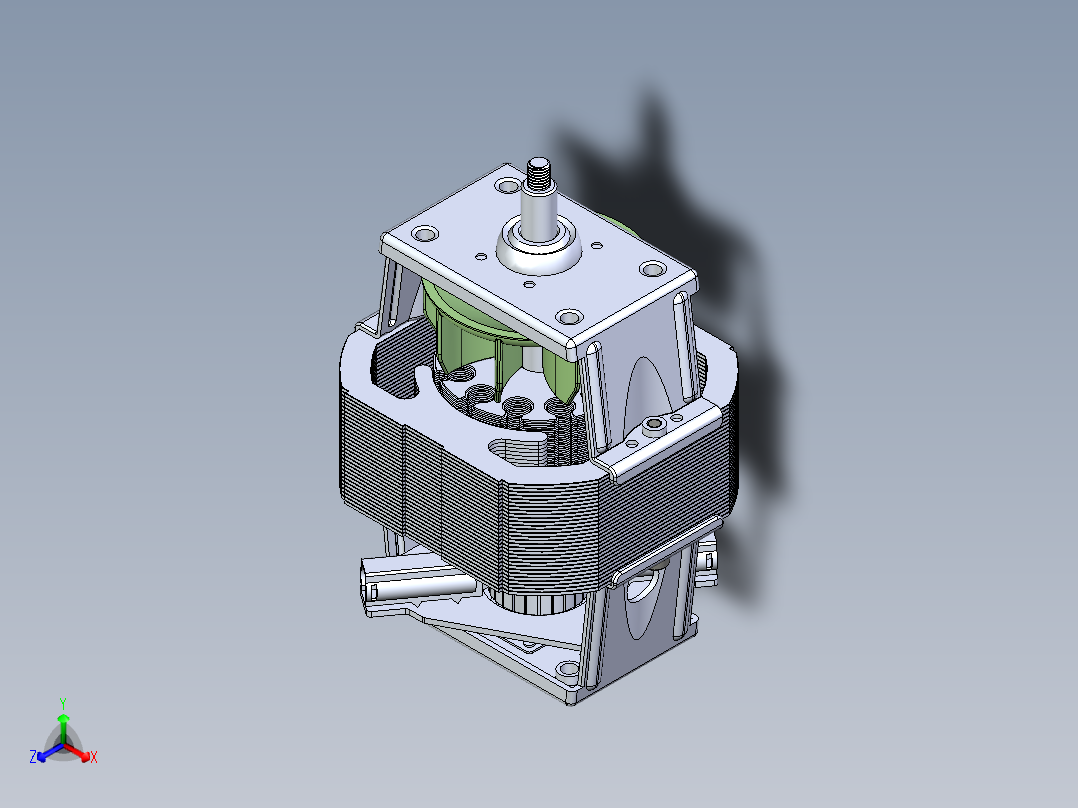 8830电机产品装配全尺寸正等轴测图