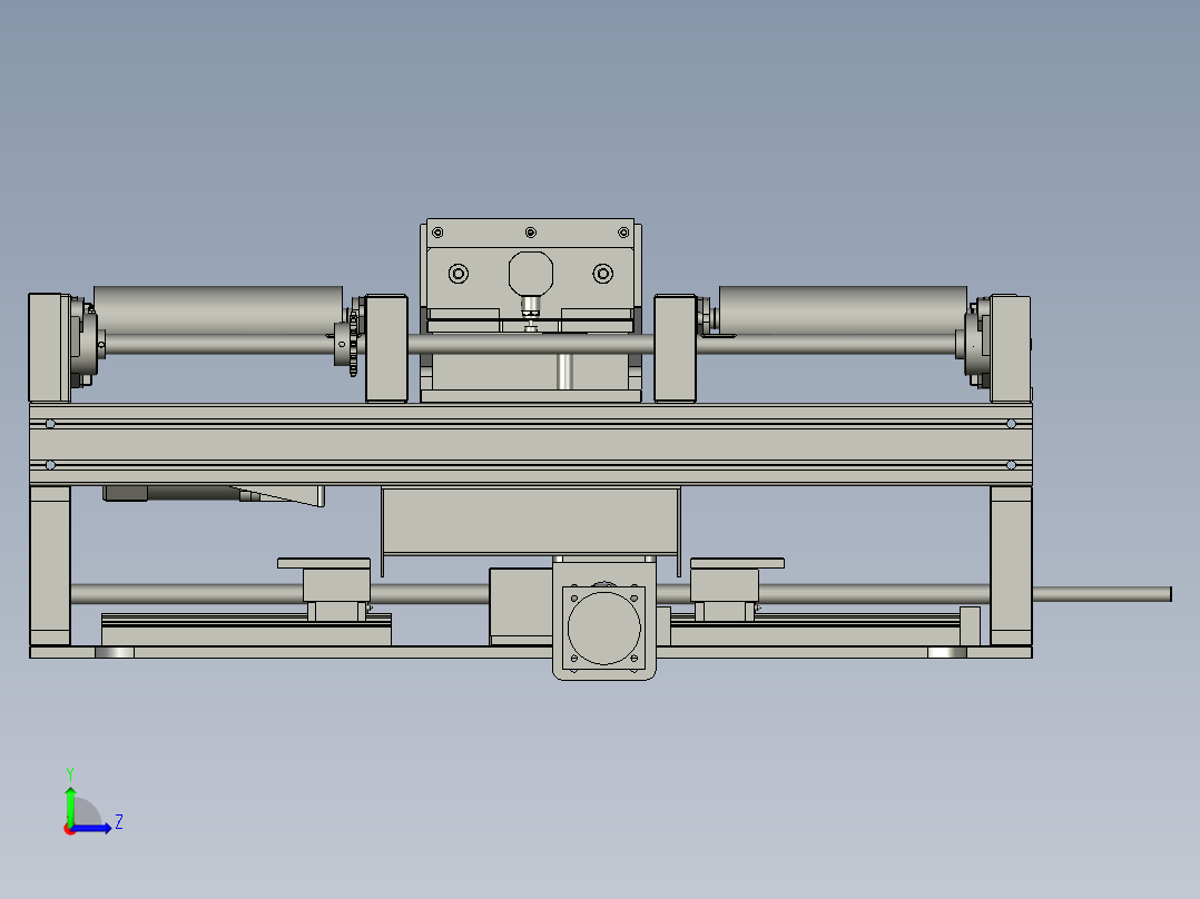 纸箱打包双组倍链传送生产线设计assy-DZ-升降拉-V3左视图