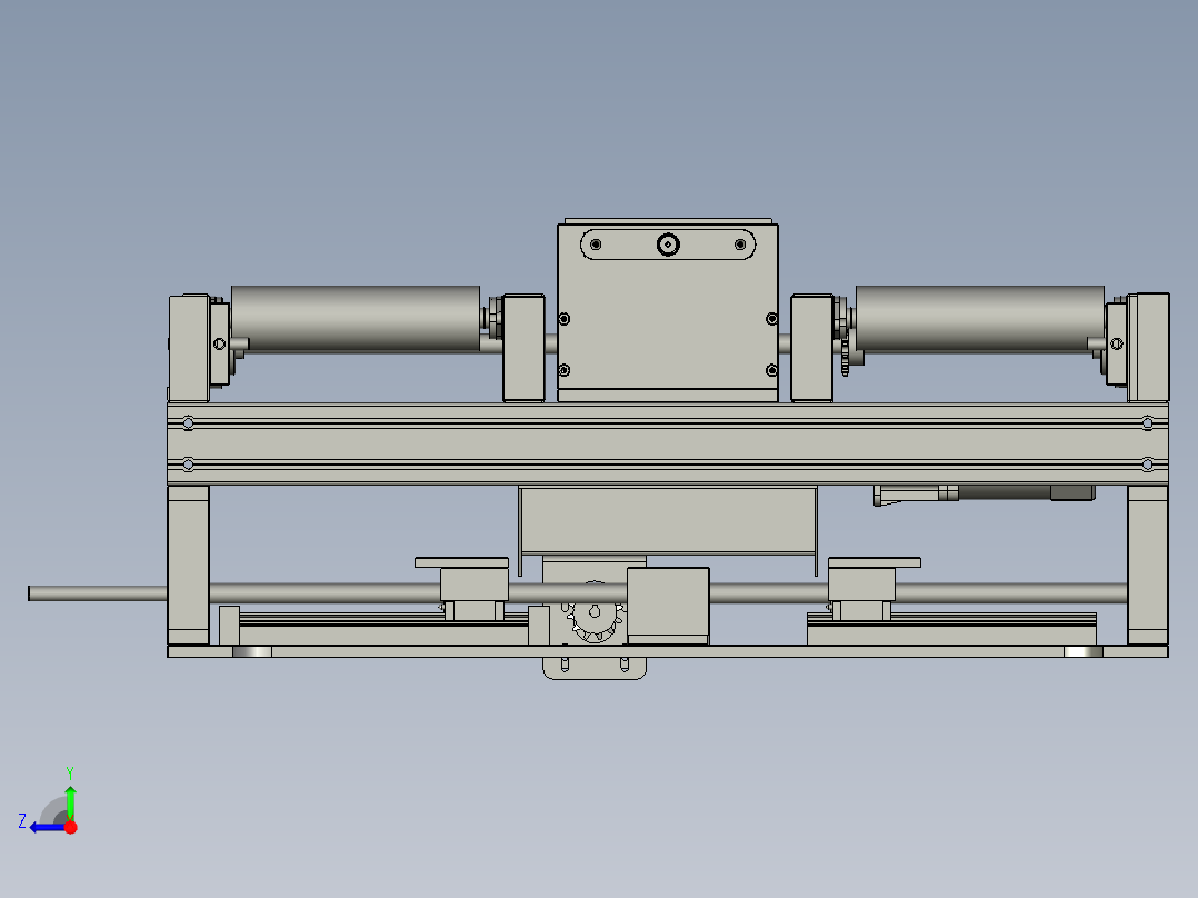 纸箱打包双组倍链传送生产线设计assy-DZ-升降拉-V3右视图