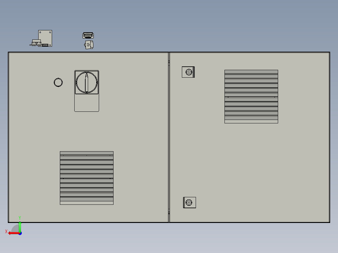 电气基业箱控制箱配电箱后视图