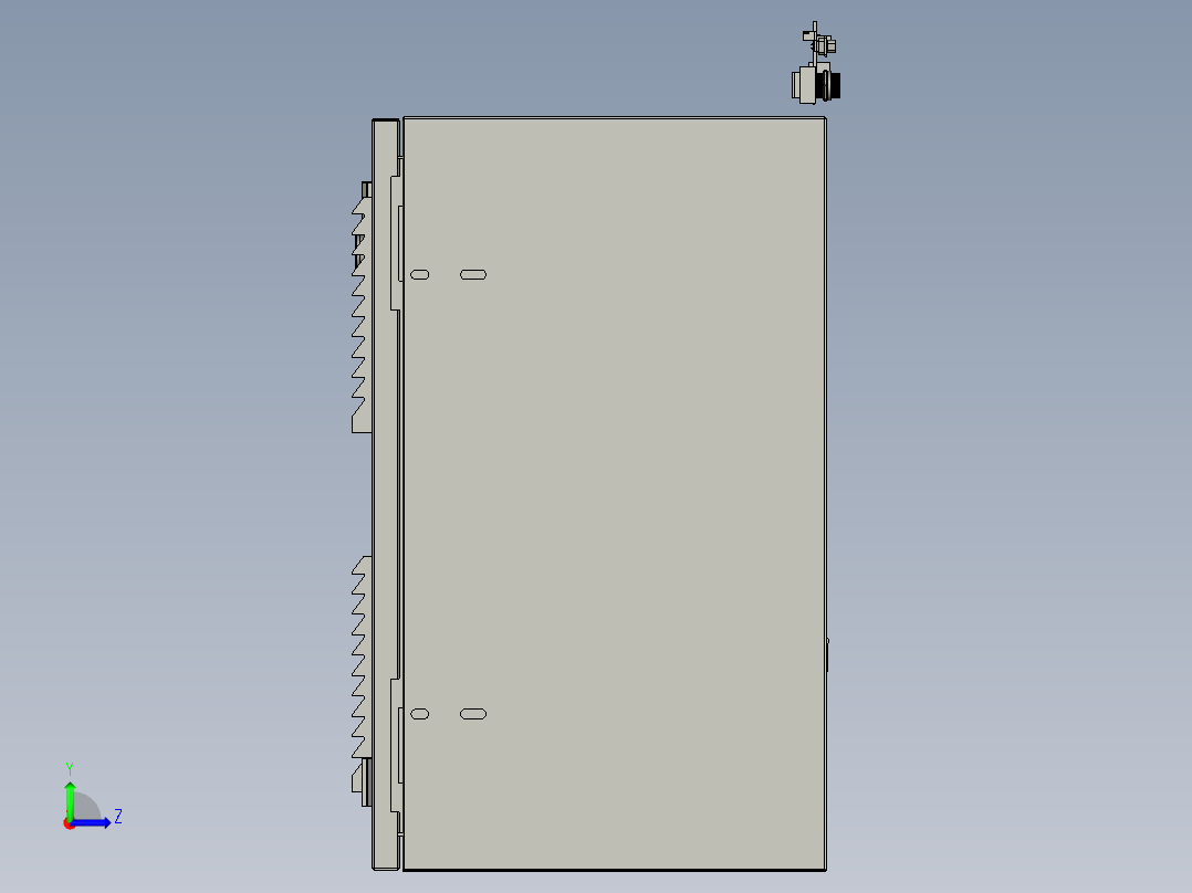 电气基业箱控制箱配电箱左视图