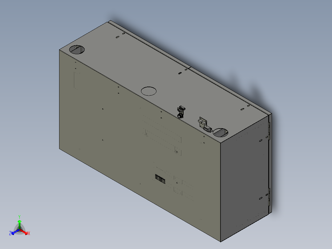 电气基业箱控制箱配电箱正等轴测图