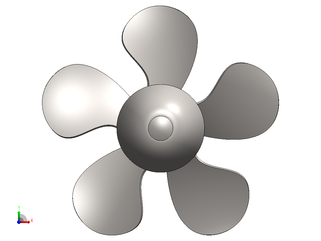 船舶螺旋桨前视图