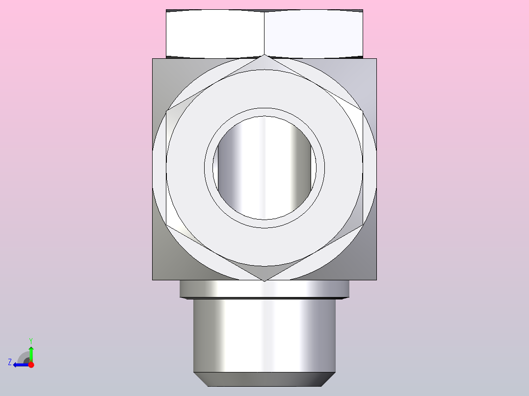 高压班卓琴弯头WH22ZLM71右视图
