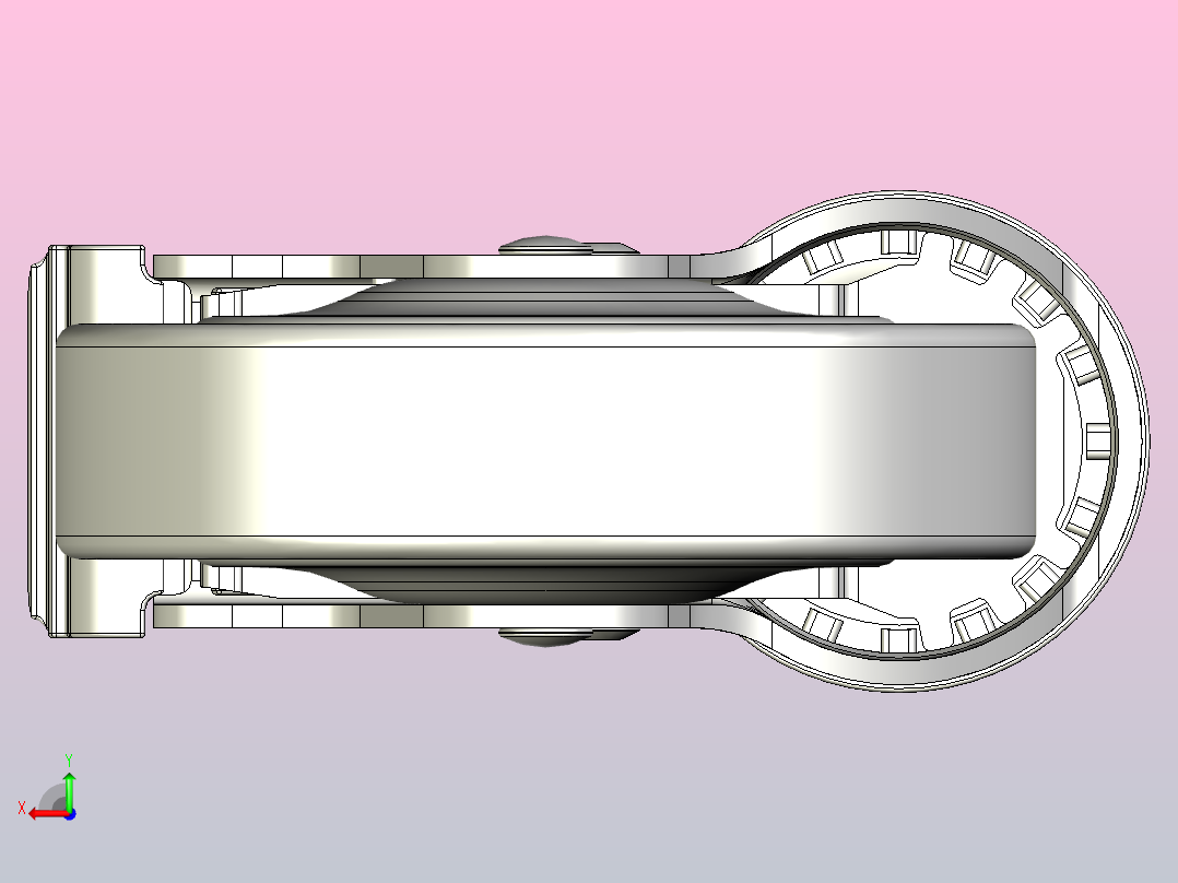 福马脚轮P-125-STEM后视图