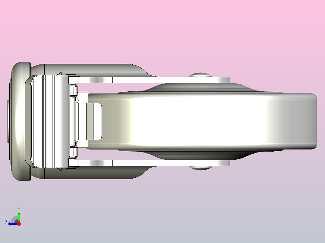福马脚轮P-125-STEM右视图