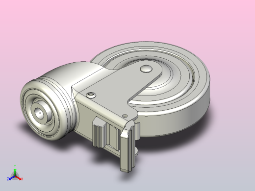 福马脚轮P-125-STEM正等轴测缩略图