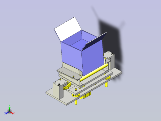 一款使用连杆的挡块解除机构3D模型正等轴测缩略图