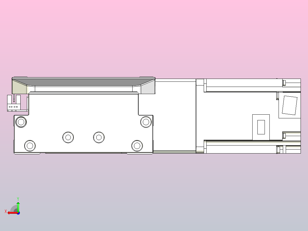 皮带直线轴双滑块型TPA-GCBS-150-P80-L275-DR-M75-N3后视图