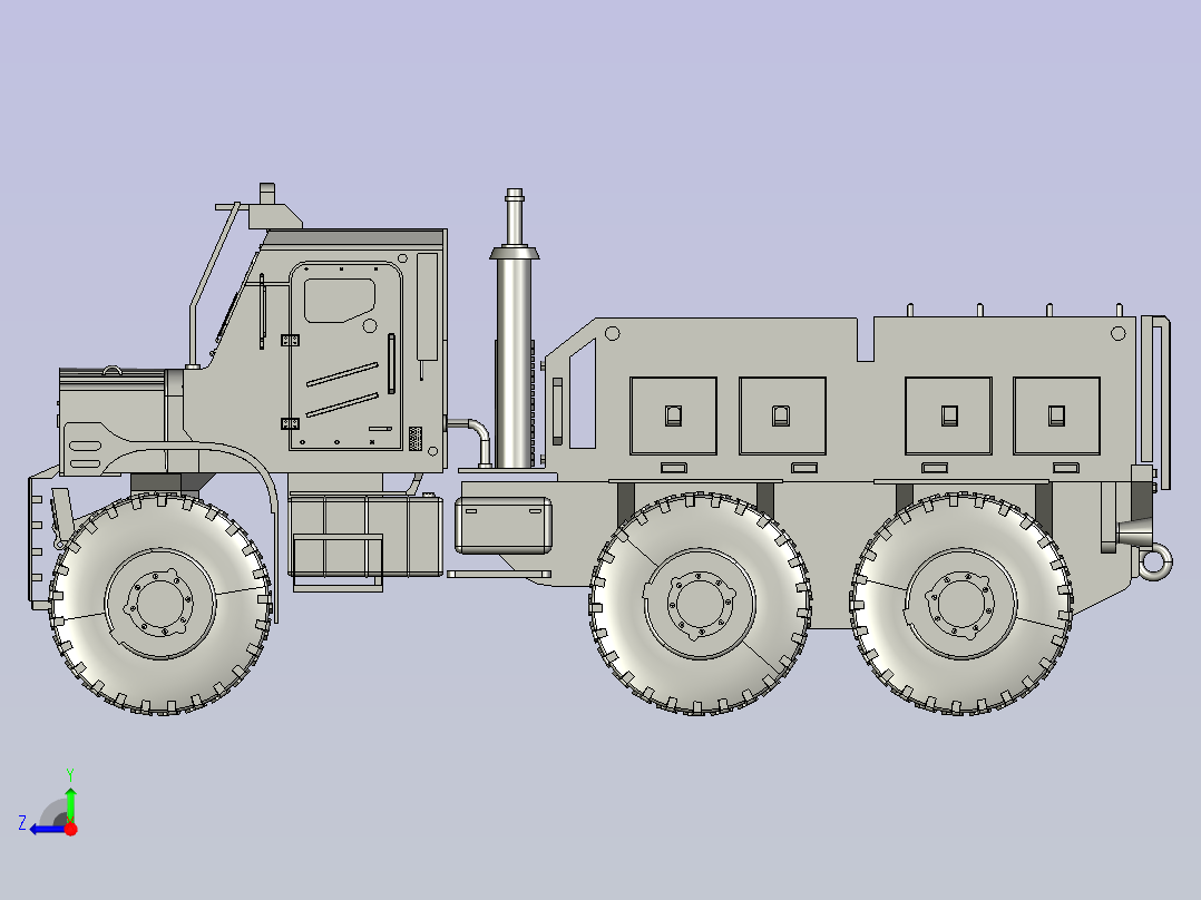 玩具卡车 stp右视图