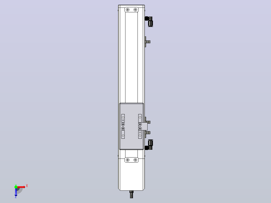 SCM6-200-BM-M10滚珠花健、支撑座、滚珠丝杠、交叉导轨、直线模组俯视图