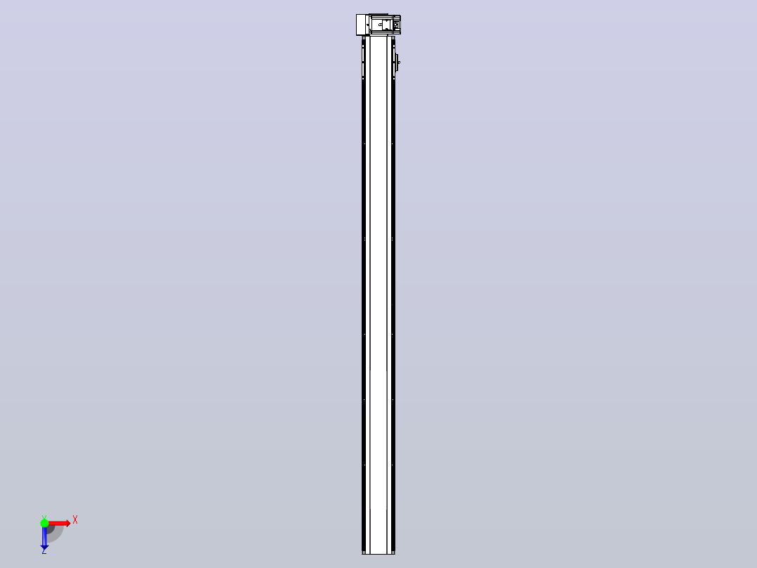 皮带直线轴半封闭可选导轨TPA-HNB-105D-90-L1400-RU-C-P20-N3俯视图