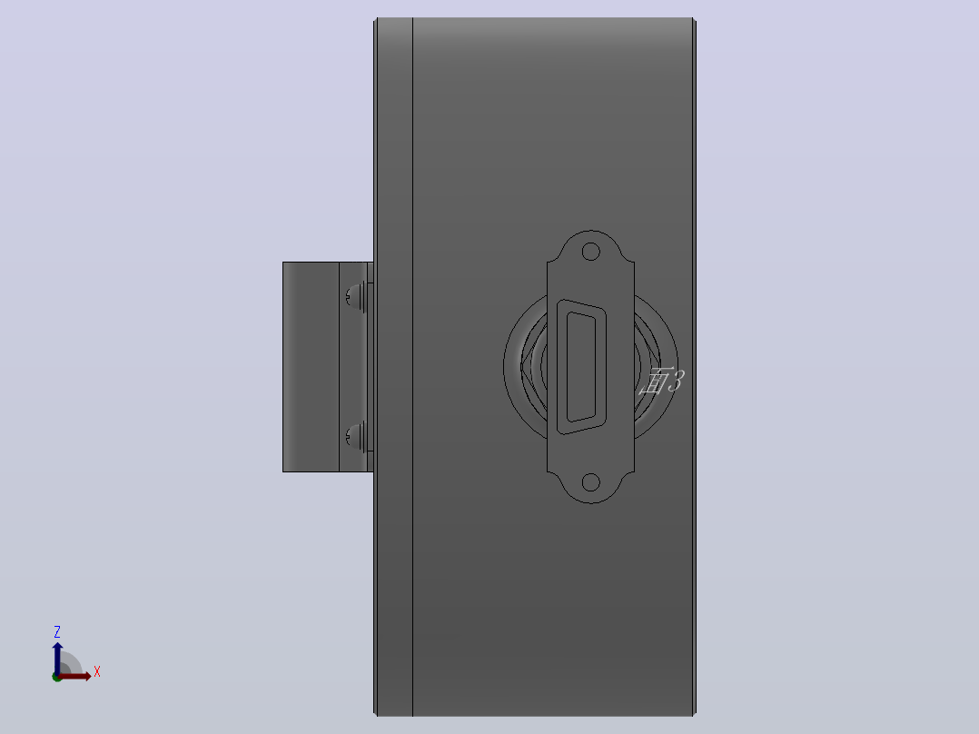 EKT1045-001系列增量式编码器_EKT1045-001右视图